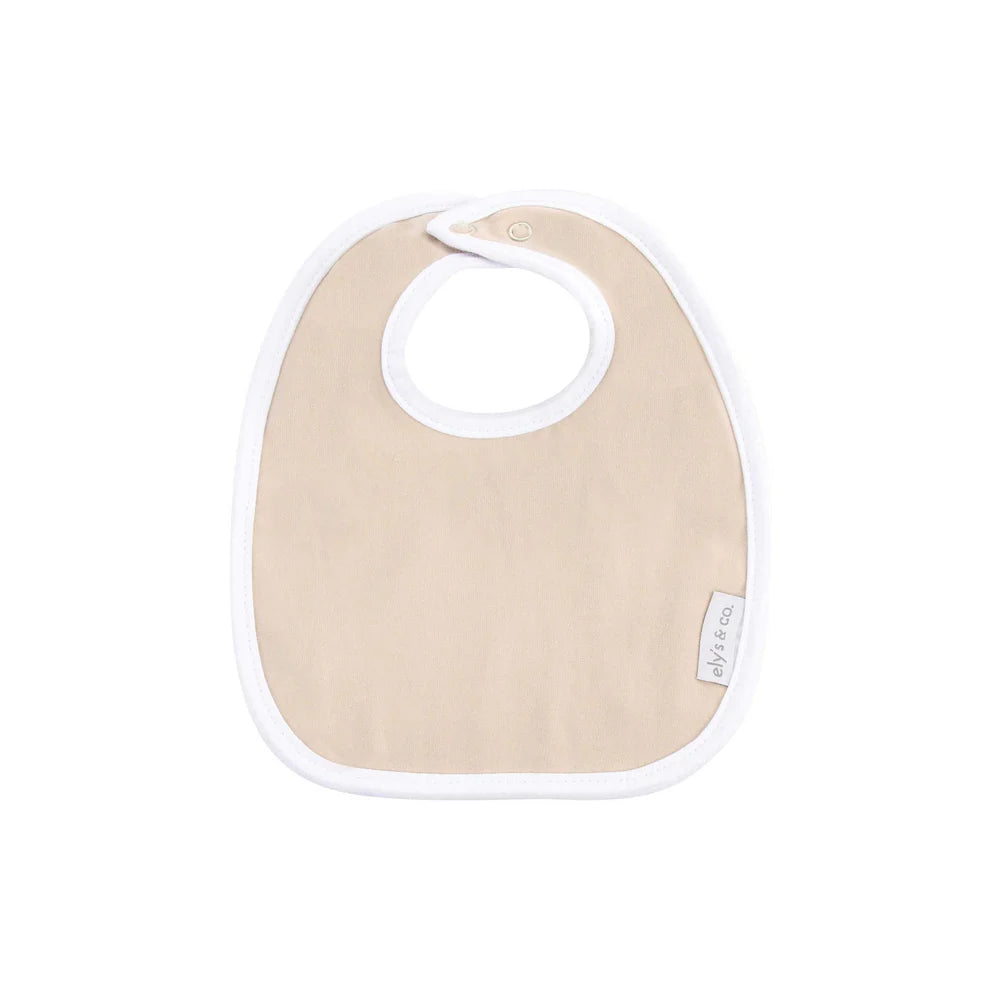 Ely's and Co Tan Jersey Bib Terry Lining White Trim