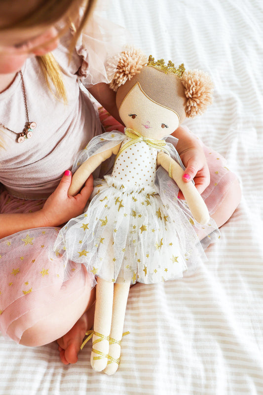 Alimrose Poppy Princess Strawberry Blonde Ivory Doll