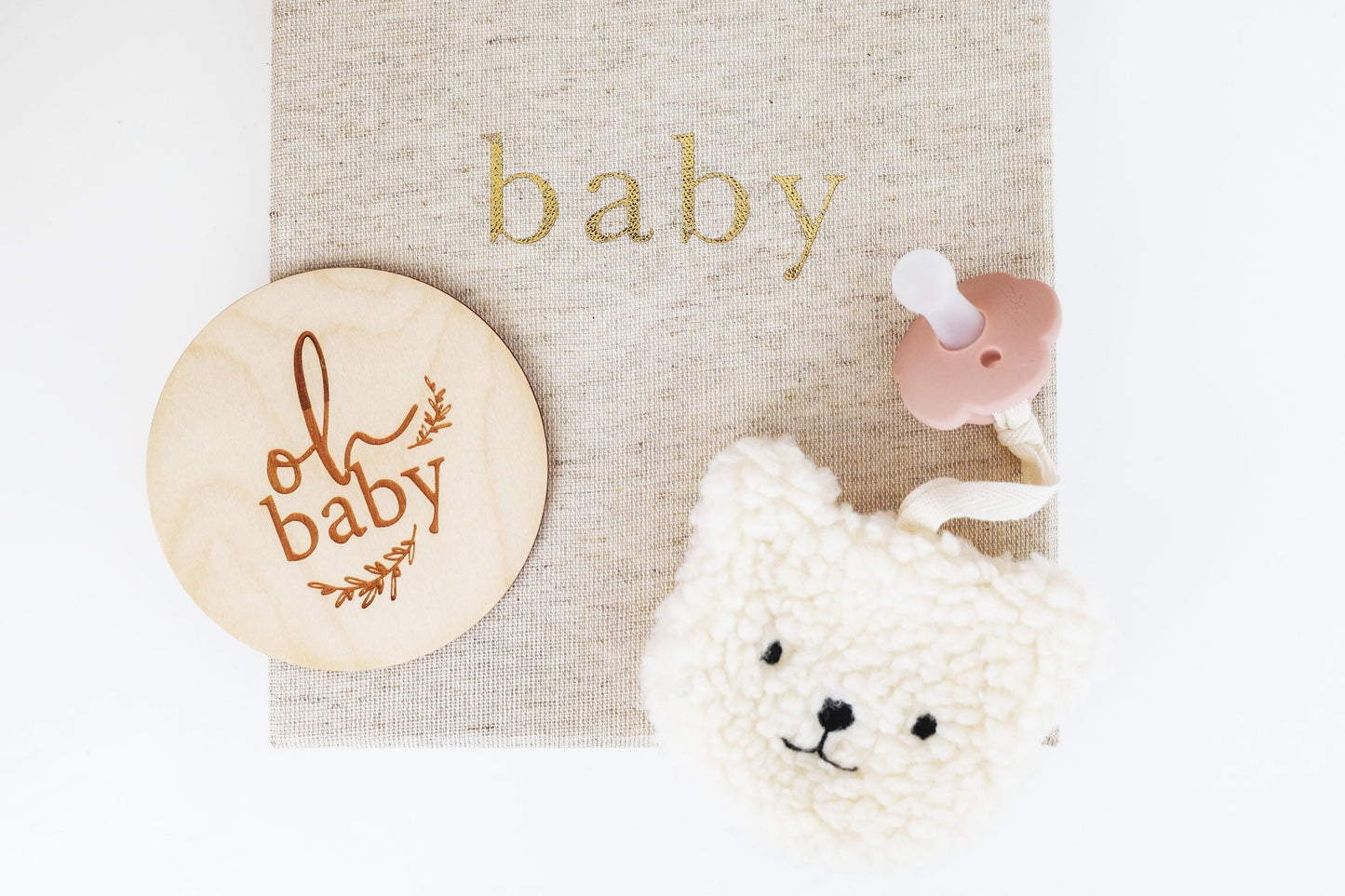 Alimrose Sherpa Paci Comforter Bear- Ivory