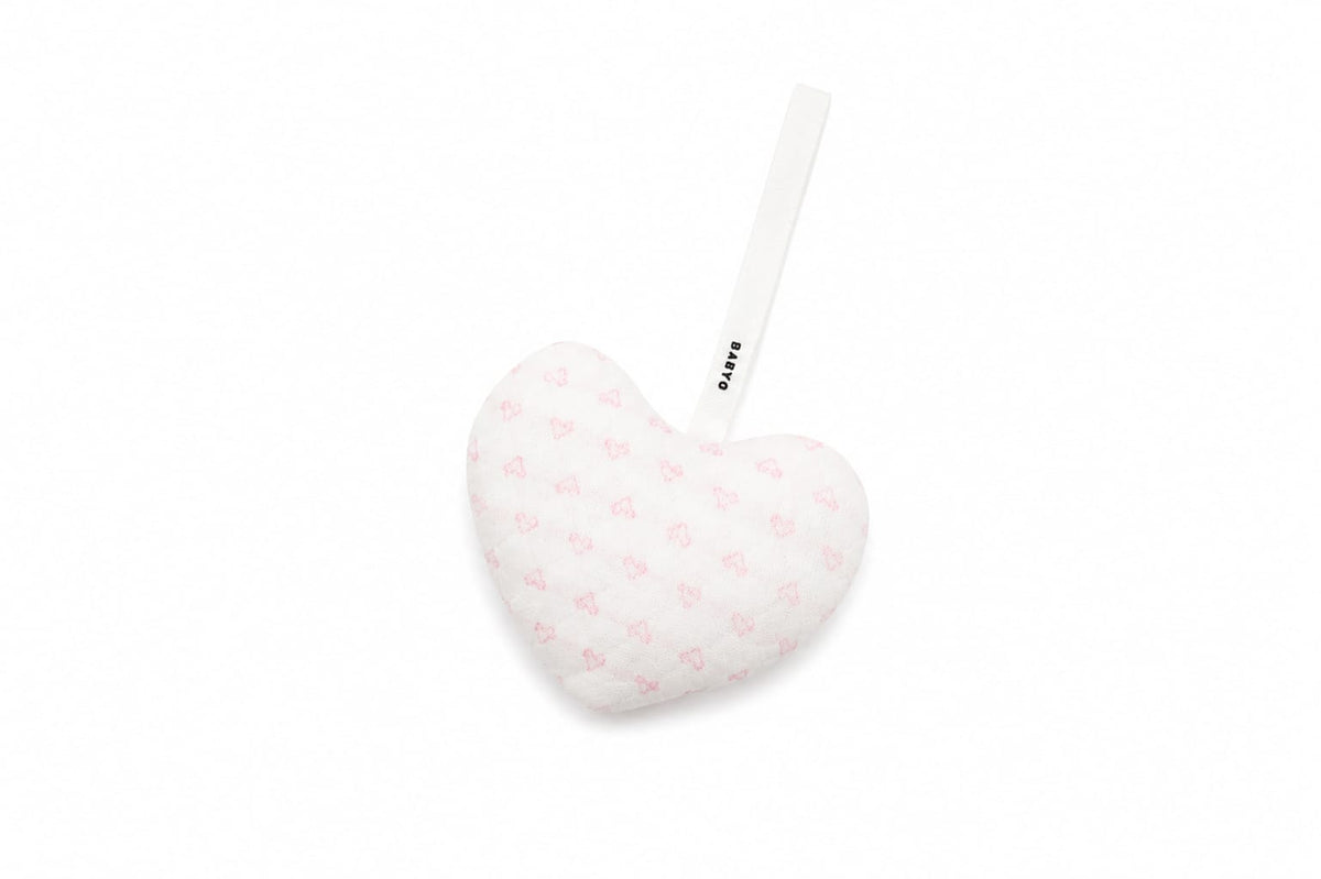 BabyO Pink Quilted Hearts Heart Plushie