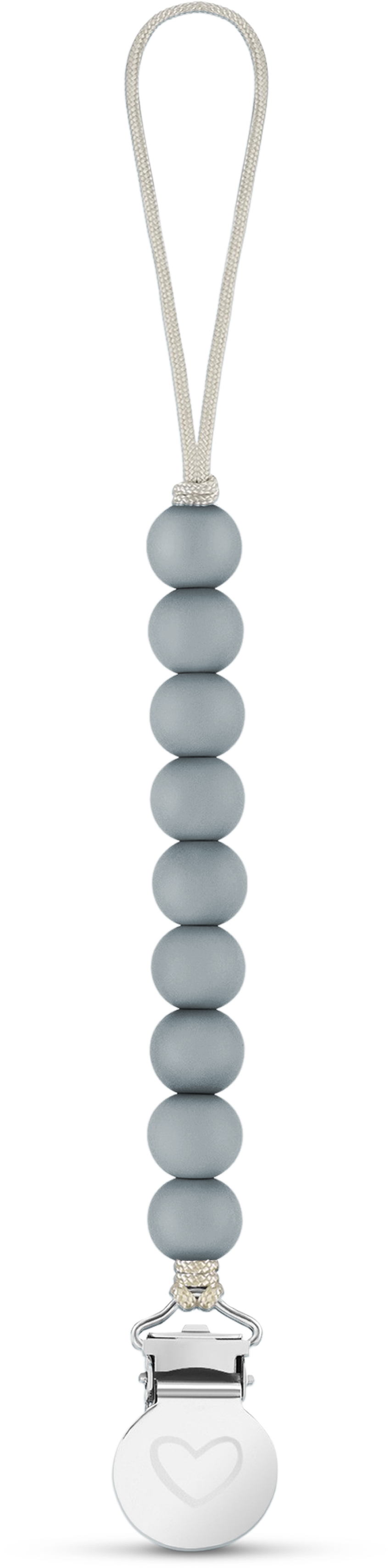 Bleu La La - Lulababe Pacifier Clip Ash Blue