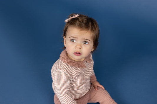 Pink Ivory Thin Stripe Toddler Set