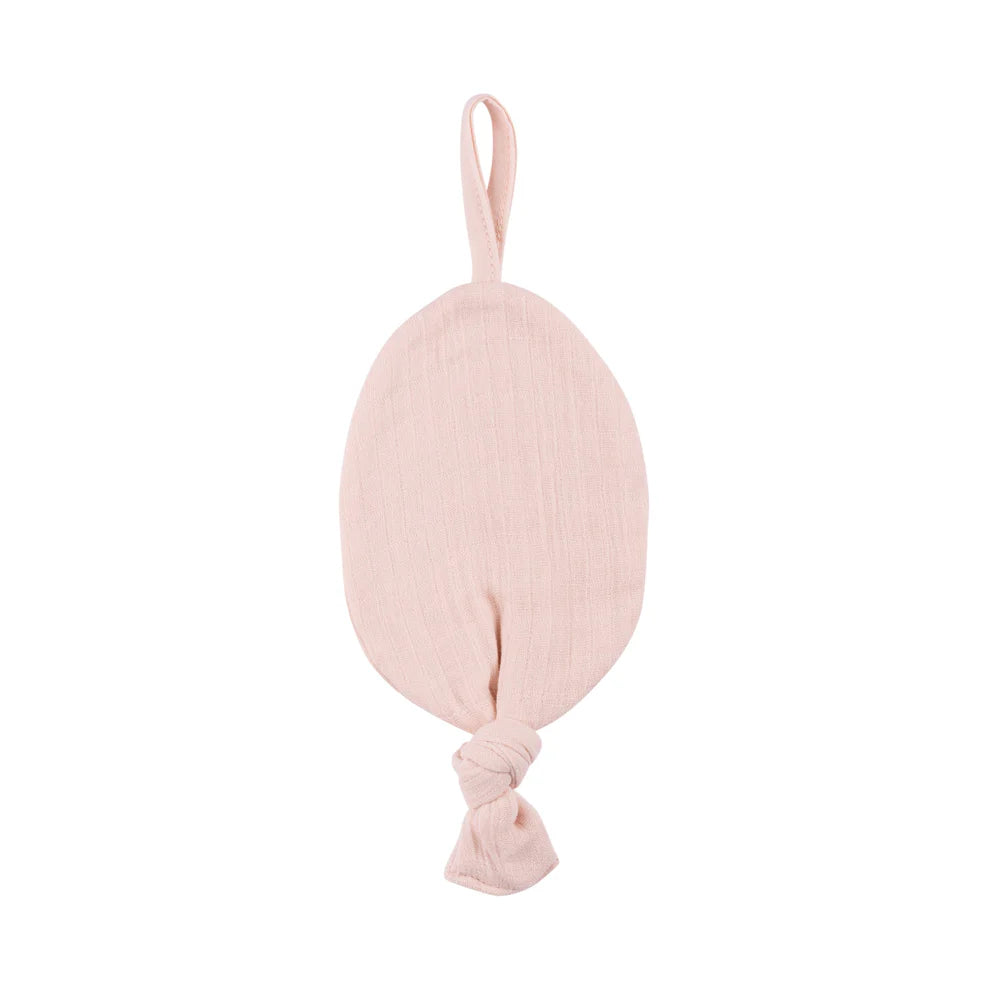 Ely's and Co Pink Muslin Paci Lovey