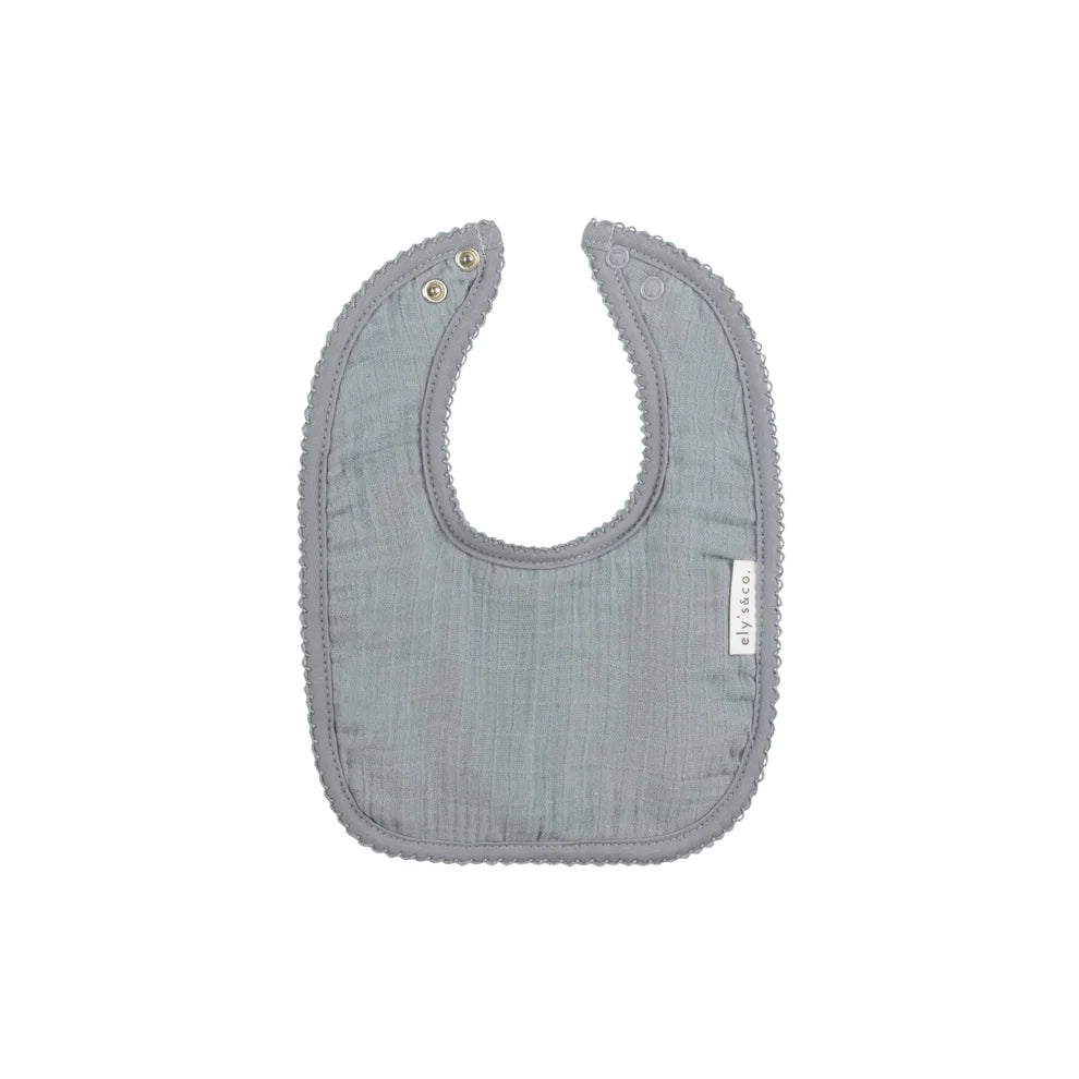 Ely's and Co Blue Velour Kimono Collection Bib