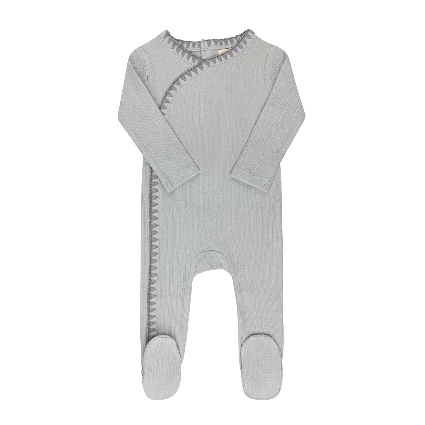 Ely's and Co Blue Whip Stitch Collection Footie