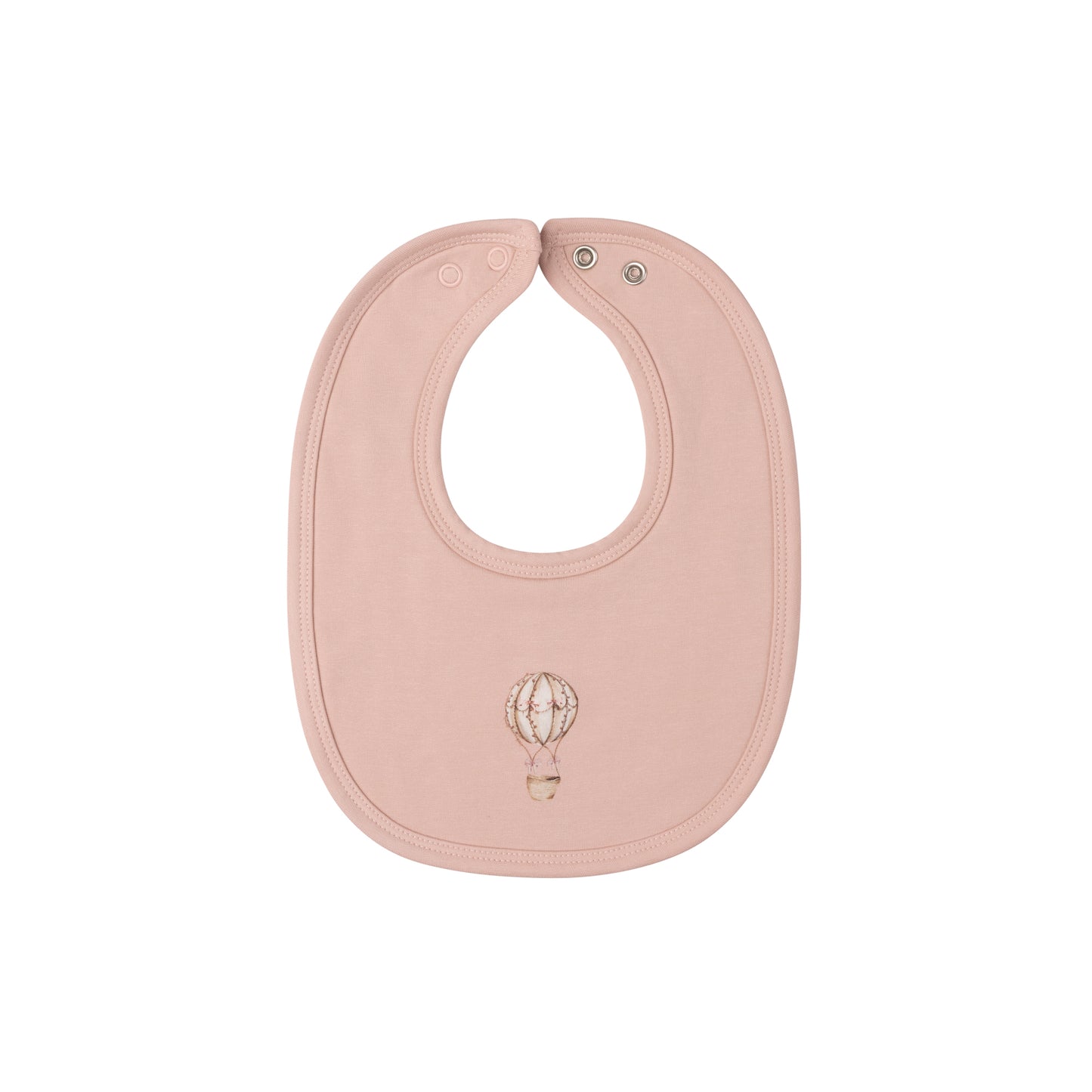 Aurora Pink Cotton French Terry Hot Air Balloon Bib