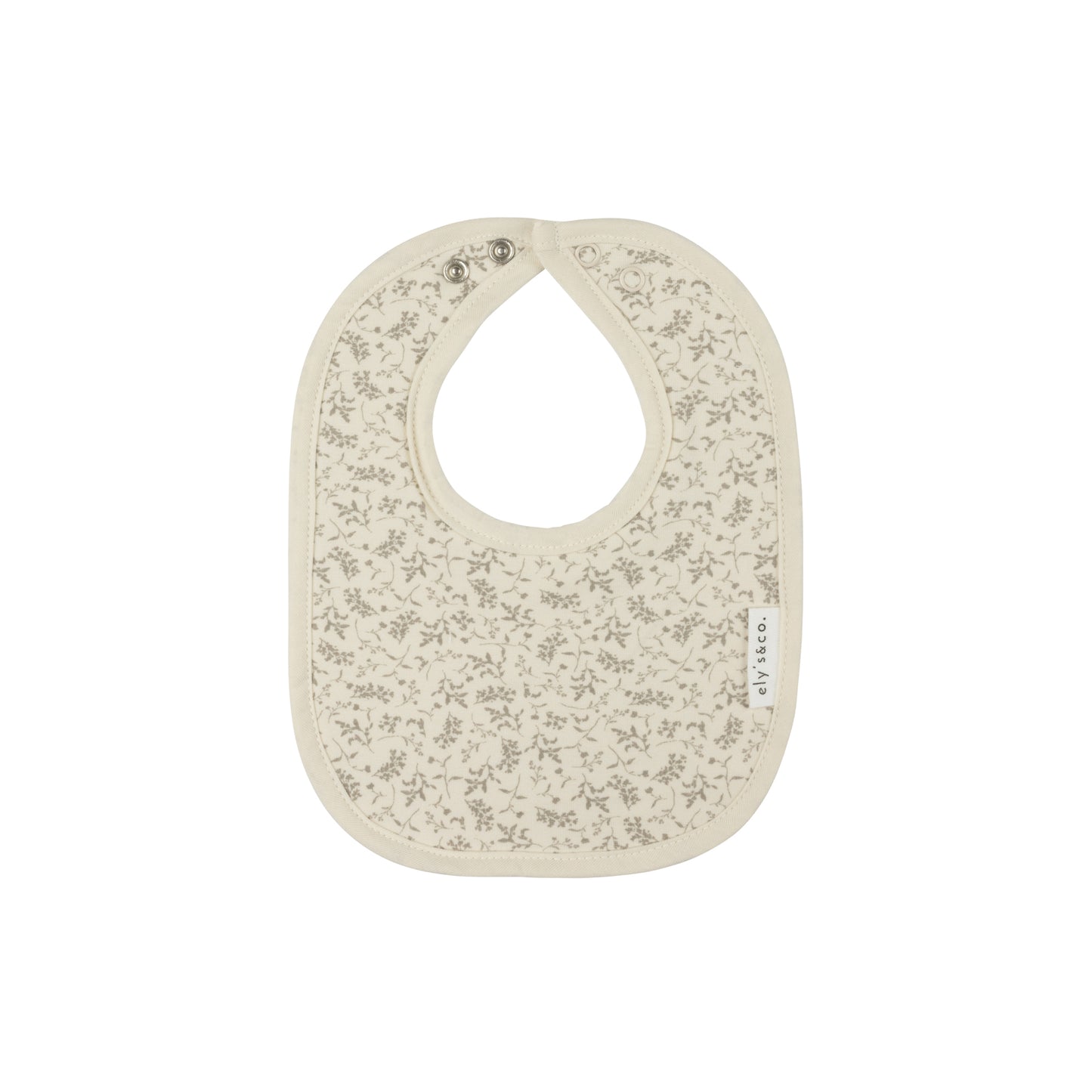 Ely's and Co Modal French Terry Vine Collection Bib - Ivory/Sage