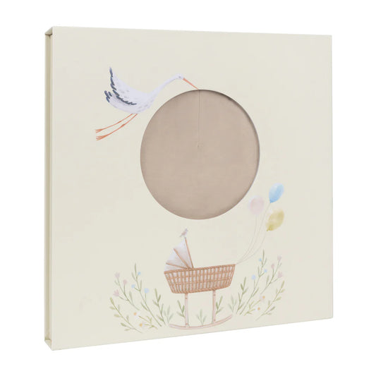 Ely's and Co Modal Swaddle + Beanie Set in Gift Box Tan