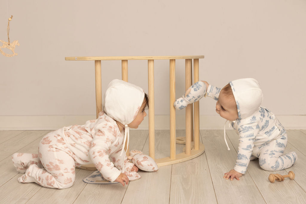 Bubani Countryside Footie+Hat- Blue