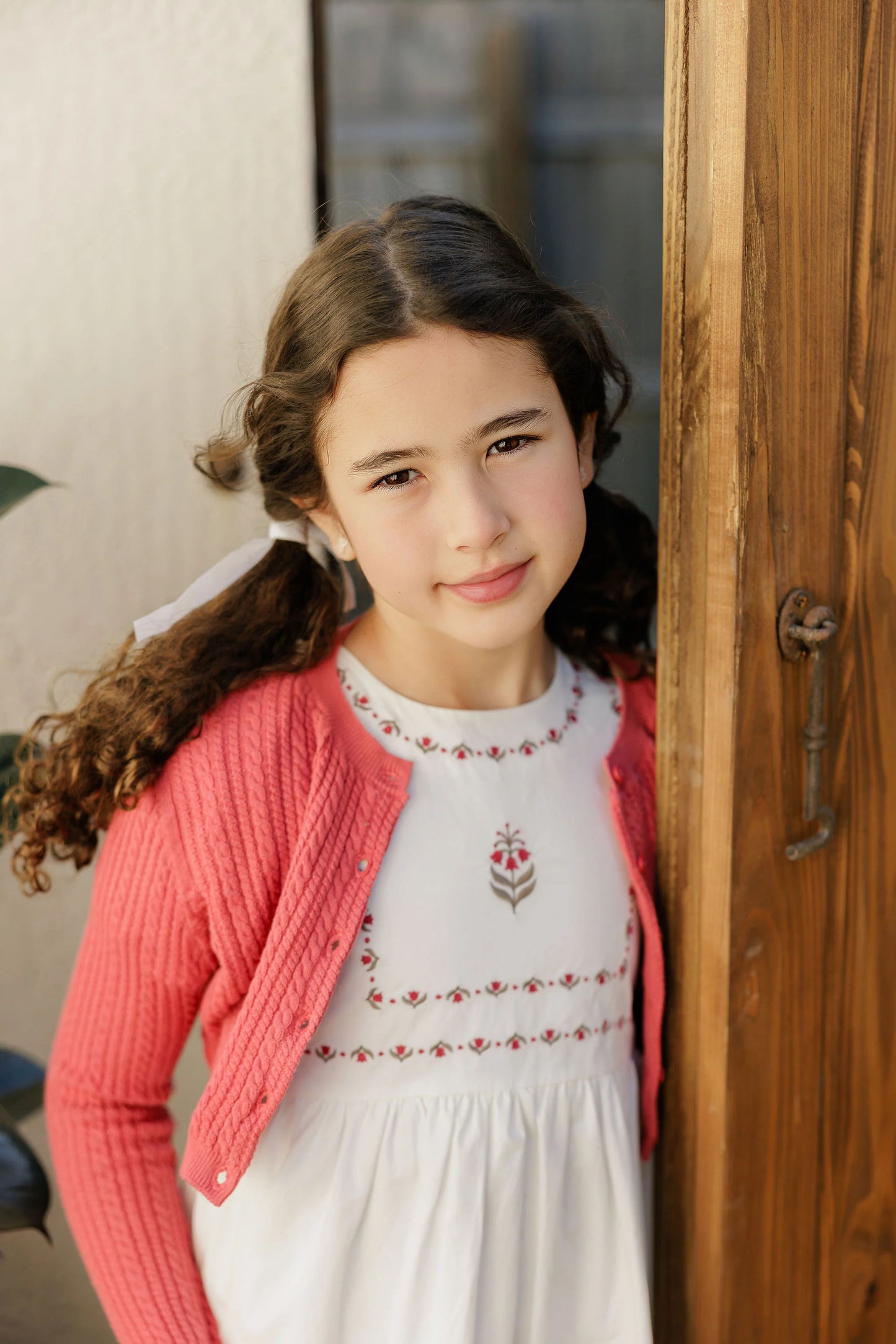 Looms Cable Knit Cardigan - Berry