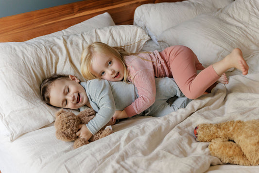 Ely's and Co Light Blue Velour Stripe Collection Pajama