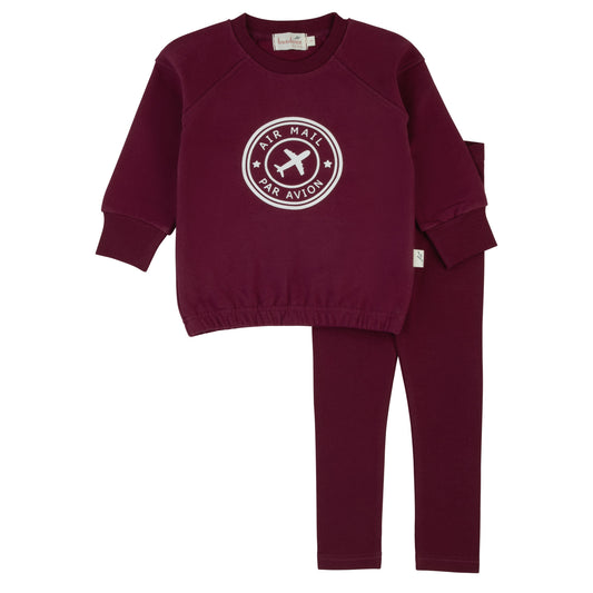 Bondoux Avion 2 Piece Set-Maroon