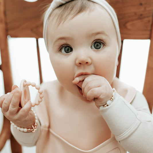 Bleu La La Soft Vegan Leather Easy Clean Bibs 0-12 Months: Mauve & Ivory