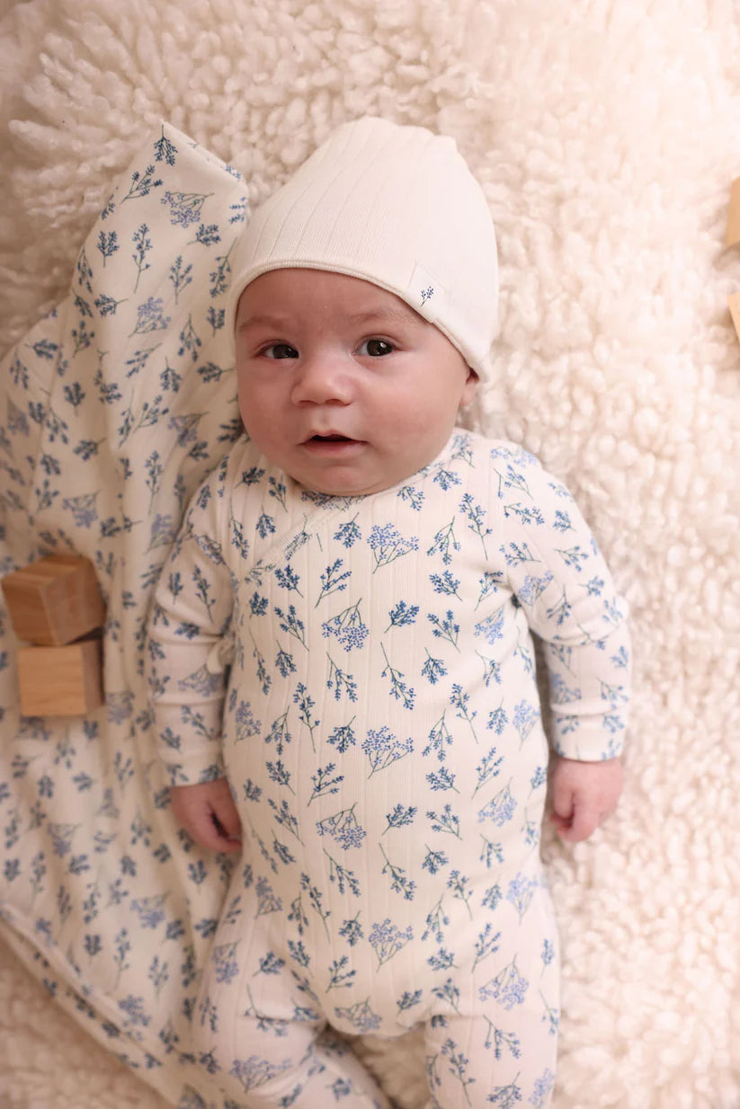 Bubani AOP Ribbed Leaf Footie Set
