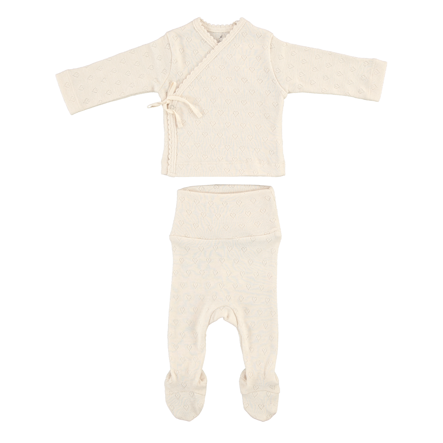 Bebe Organic Bebe Heart Set with Bonnet - Natural