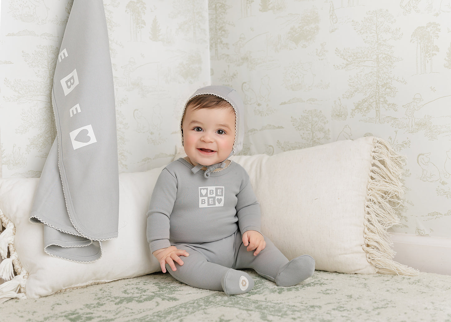 Bliss Bebe Boys Footie - Stone Blue