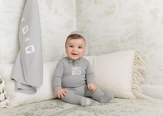 Bliss Bebe Boys Footie - Stone Blue