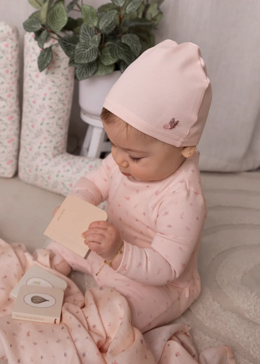 Mini Label Pink Butterfly All Over Print Footie-Girls