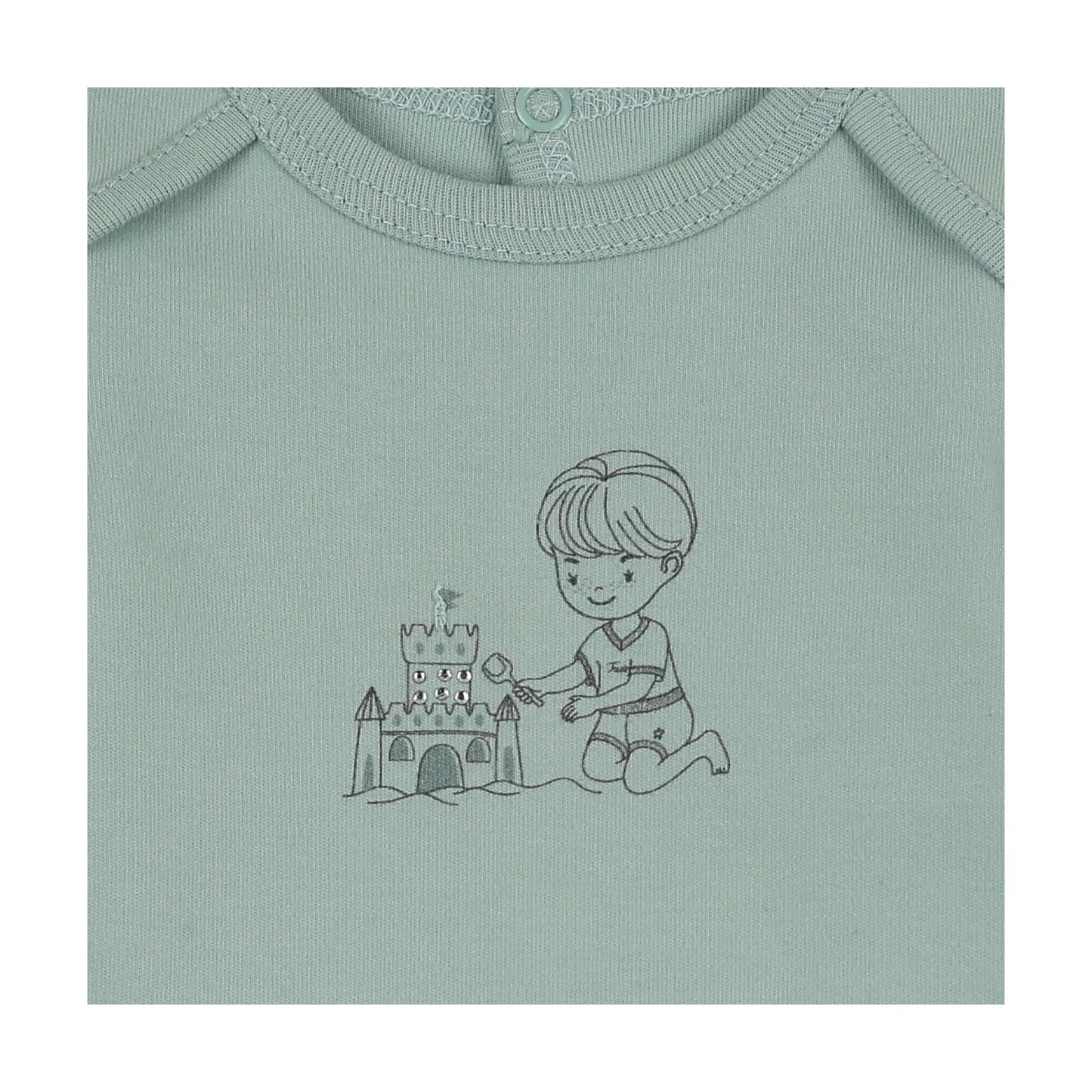 Mon Tresor Castle Cutie Boys Footie- Frostie Blue