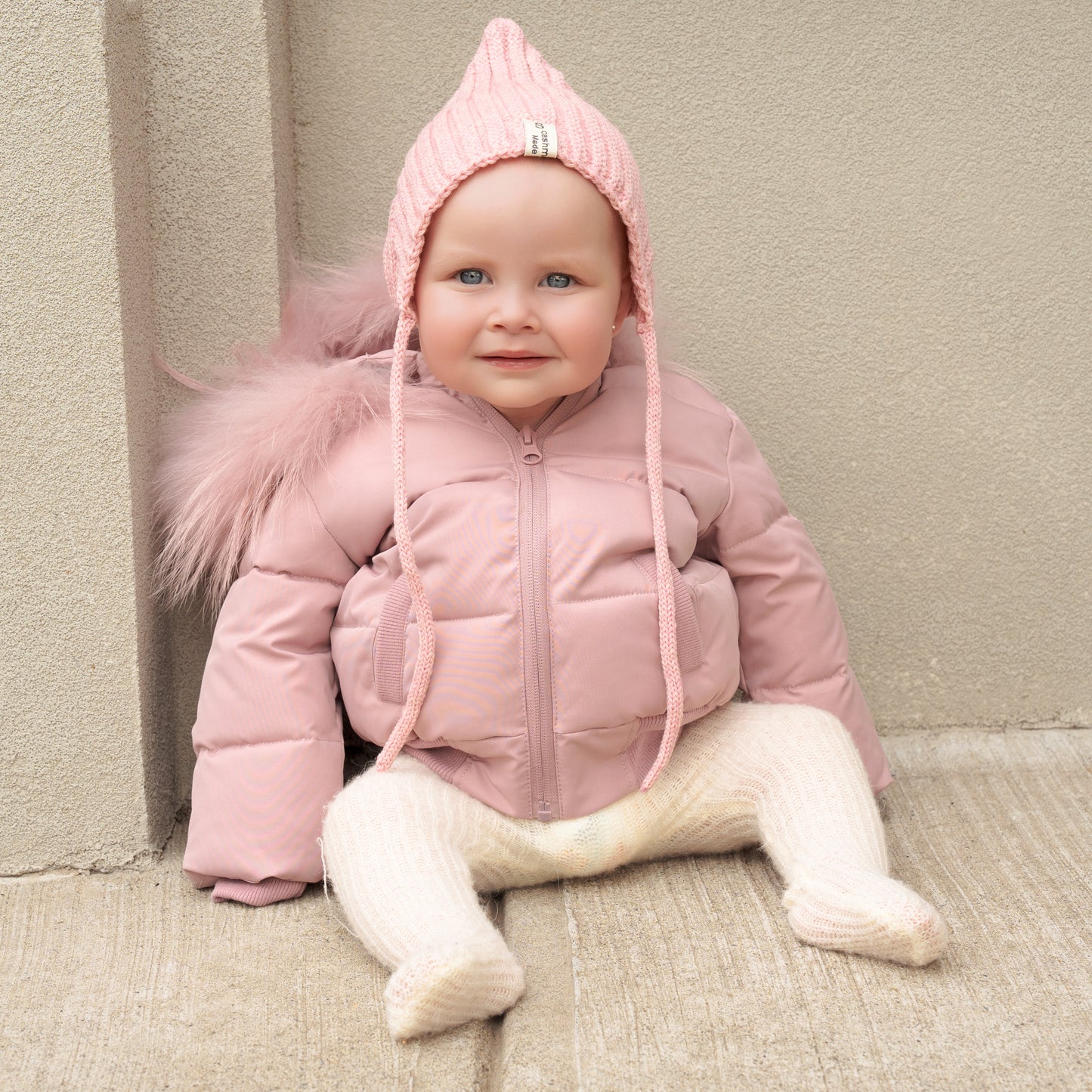 Bondoux Textured 'B' Jacket- Pink
