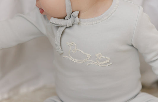 Mon Tresor Corded Charms Layette Set- Blue Dawn