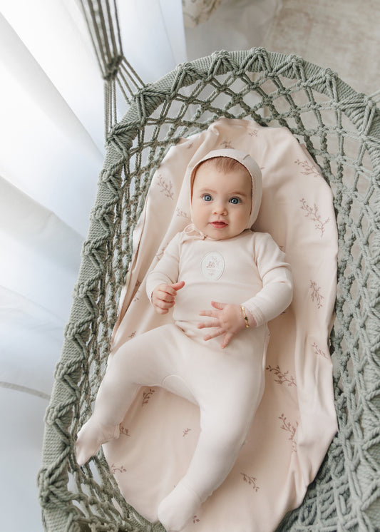 Mon Tresor Cottage Comfort Layette Set- Barely Pink