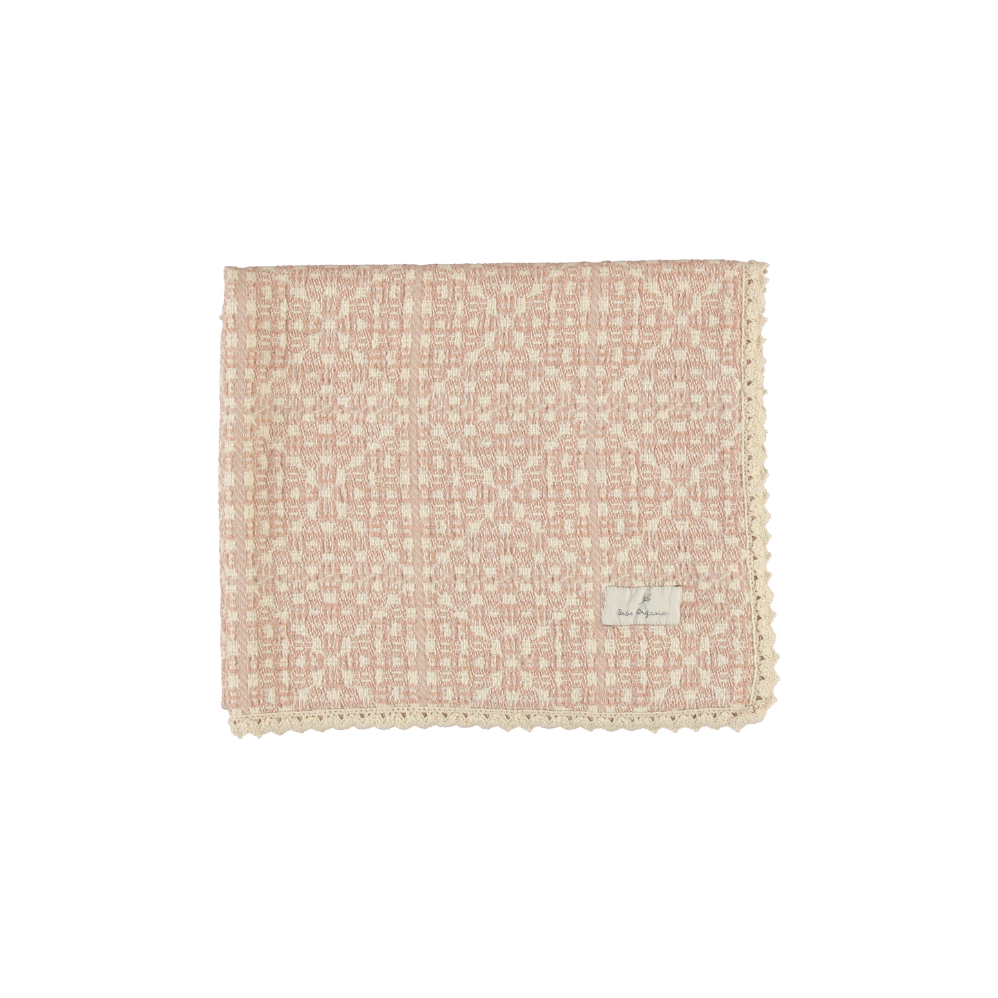 Bebe Organic Crochet Blanket - Rose