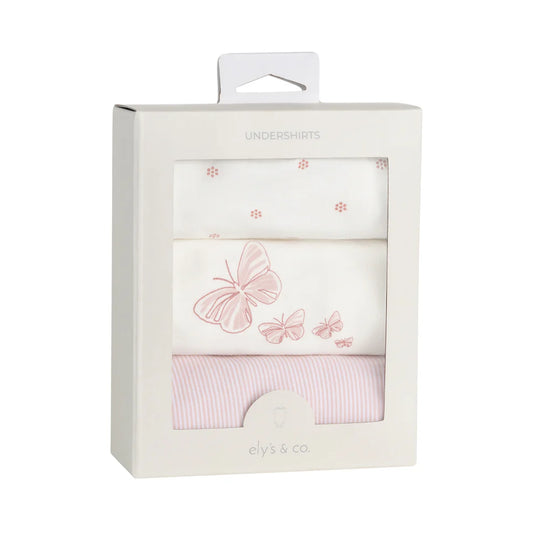 Ely's and Co 3 Pack Jersey Cotton Undershirts Butterfly Spaghetti Straps