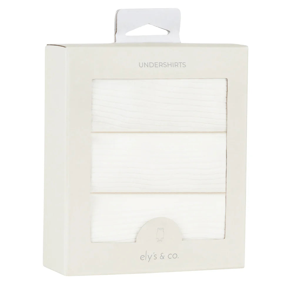 Elys and Co 3 Pack Ribbed Tank Undershirt - Ivory