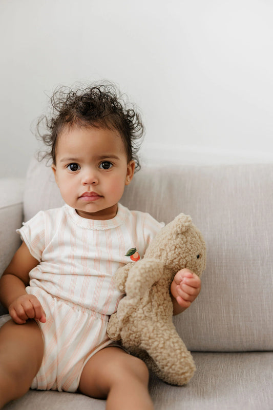 Ely's and Co Fruit Collection Romper - Peach