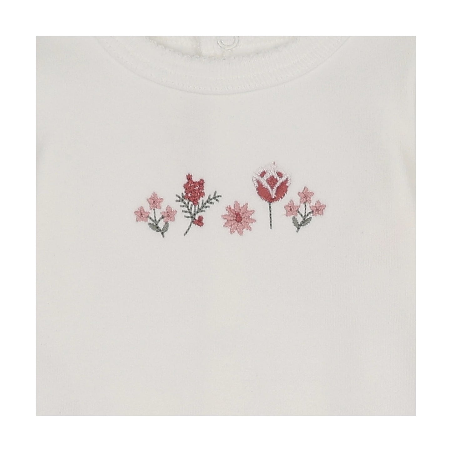 Mon Tresor Embroidered Garden Girls Footie Set
