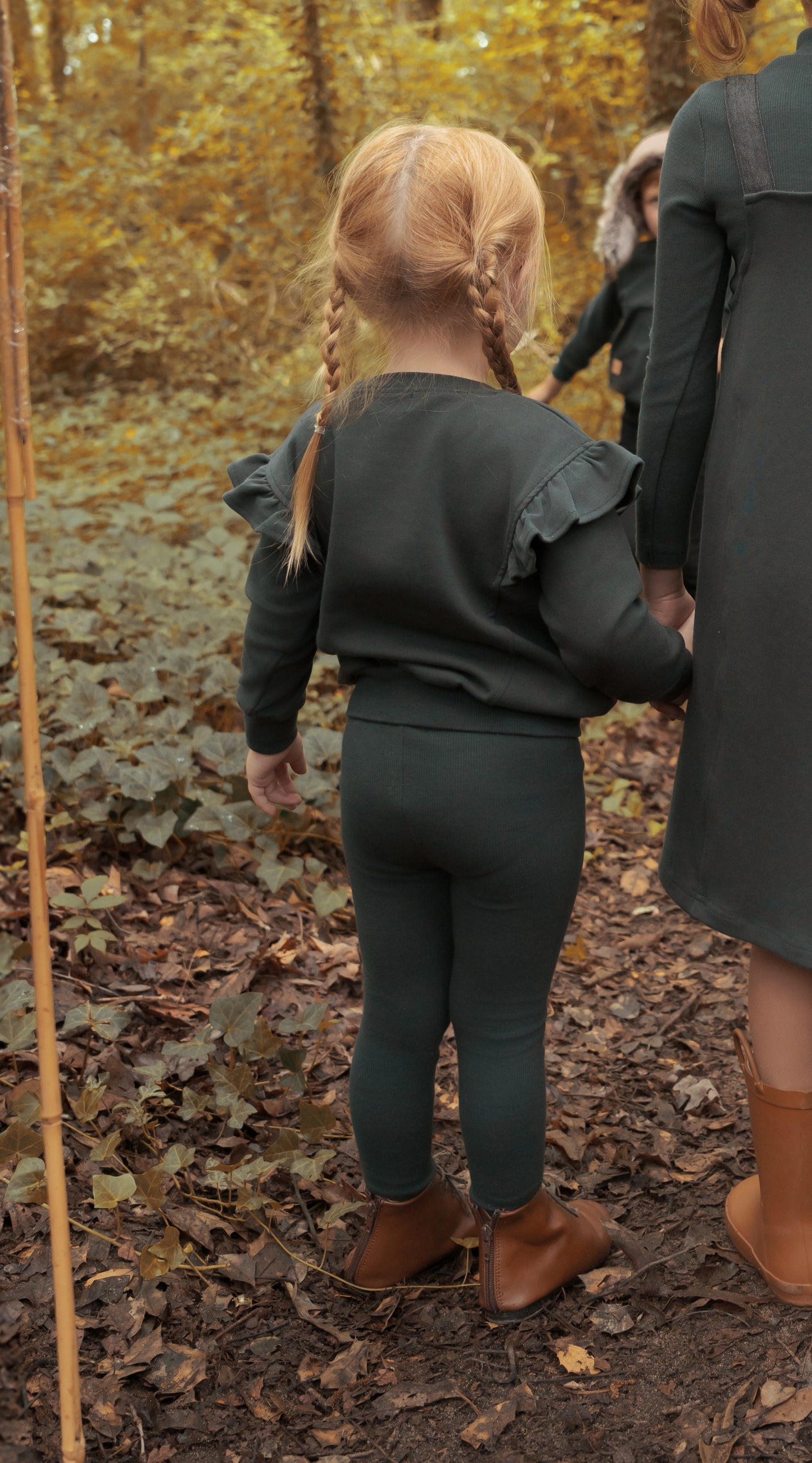 Bondoux Green Leather Patch 2 Piece-Girls