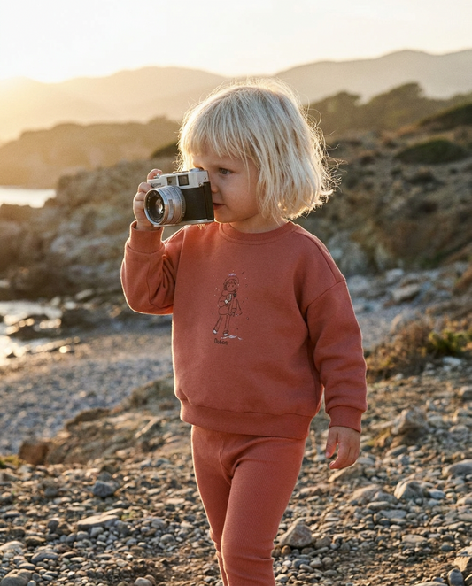 Oubon Snow Sweat Set- Coral