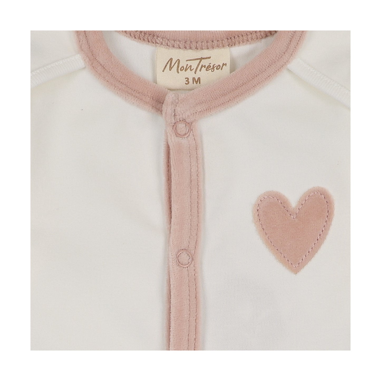 Mon Tresor Heart-Patch Footie
