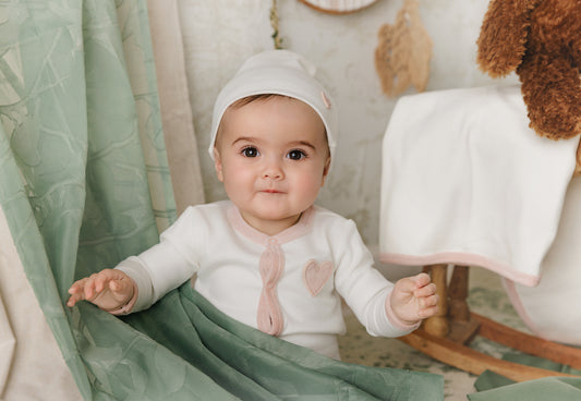 Mon Tresor Heart-Patch Footie