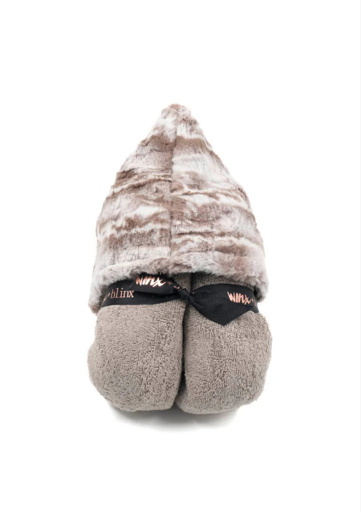 Winx and Blinx Marble Taupe Hooded Towel