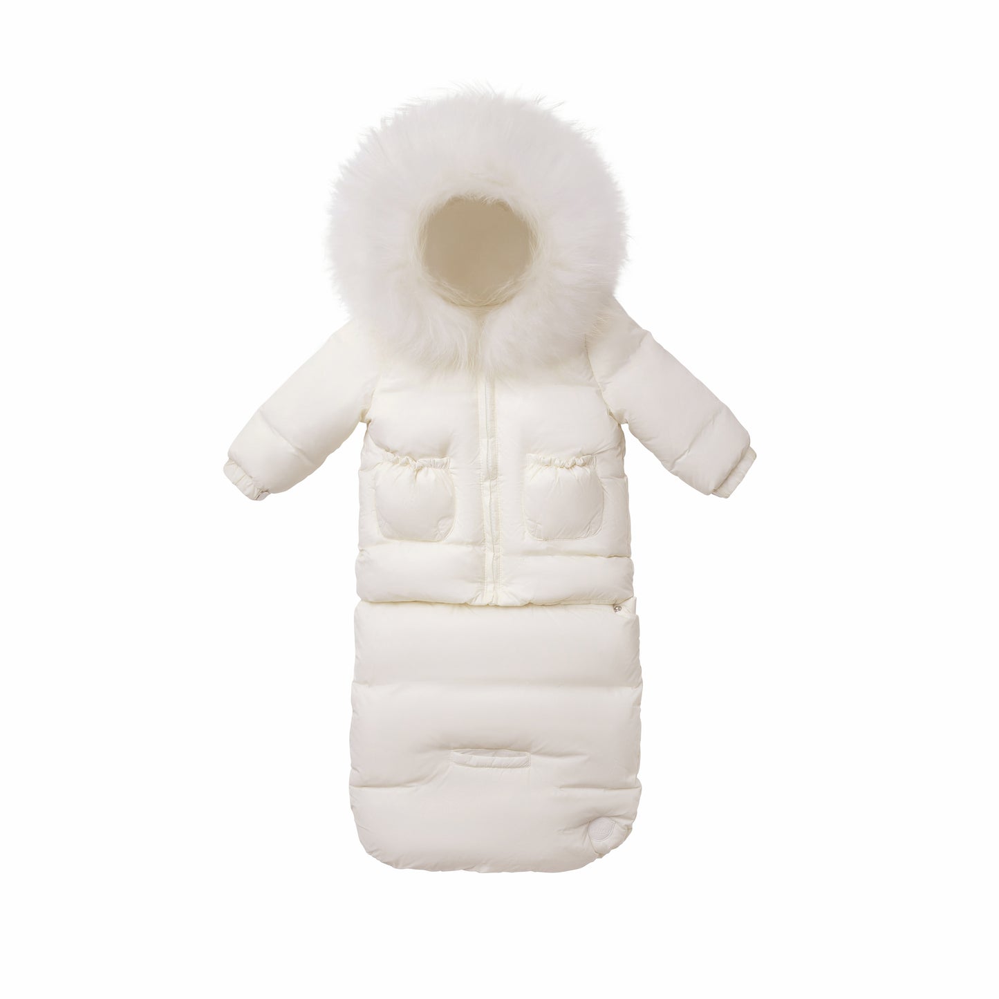 Denali Infant Coat with Snap-on Footmuff - Cream