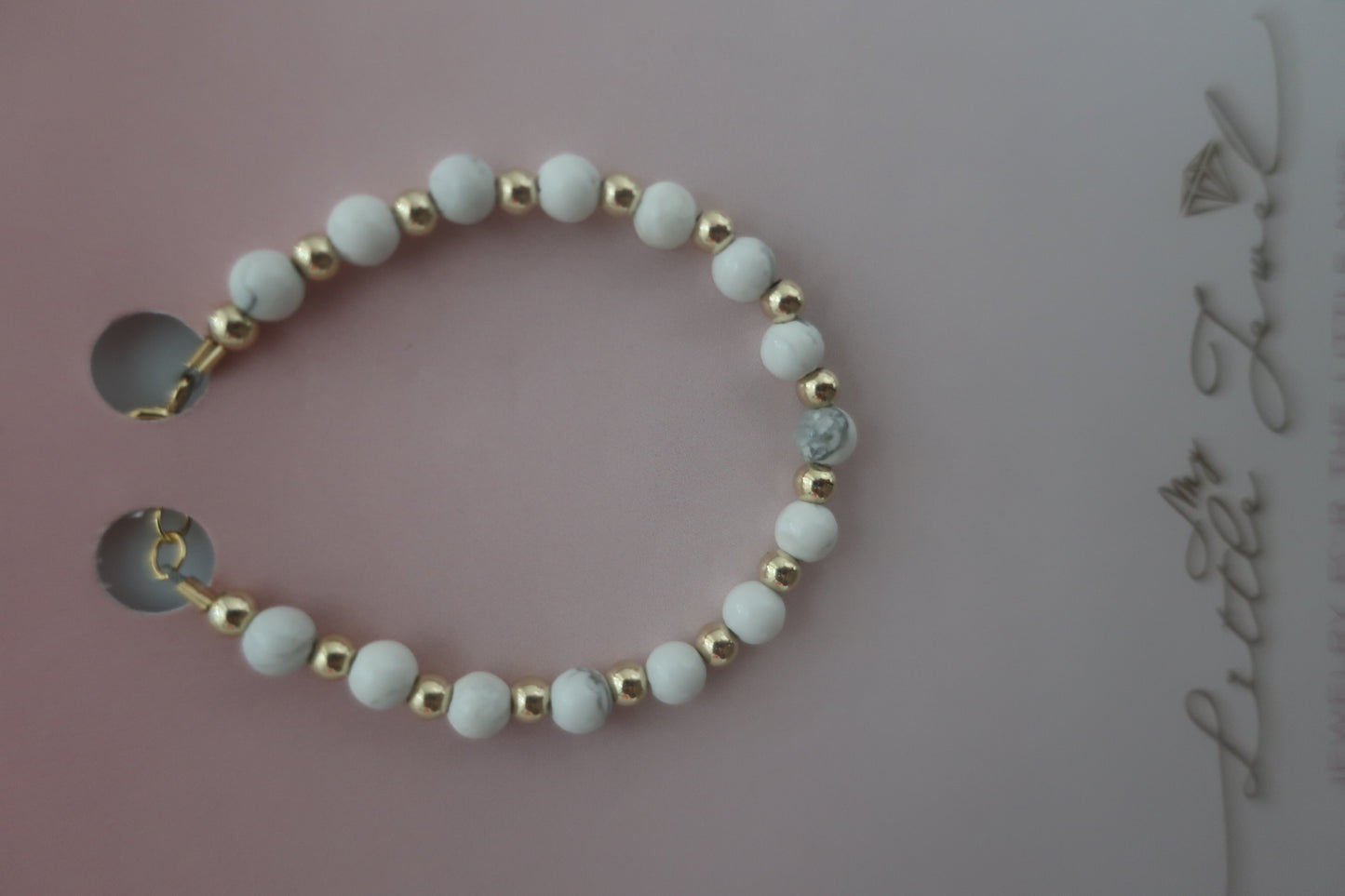 My Little Jewel Cream/Gold Baby Bracelet