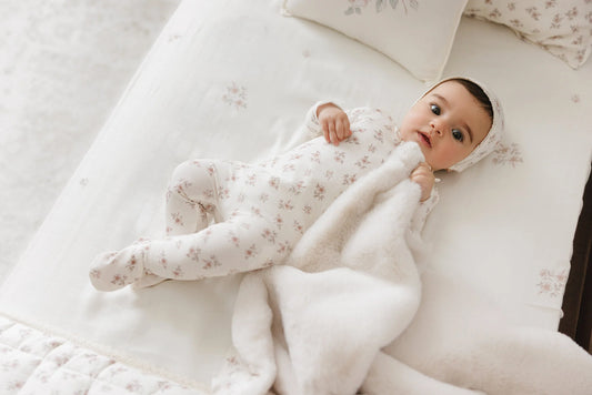 Peluche Blossom Fur Blanket - Rose