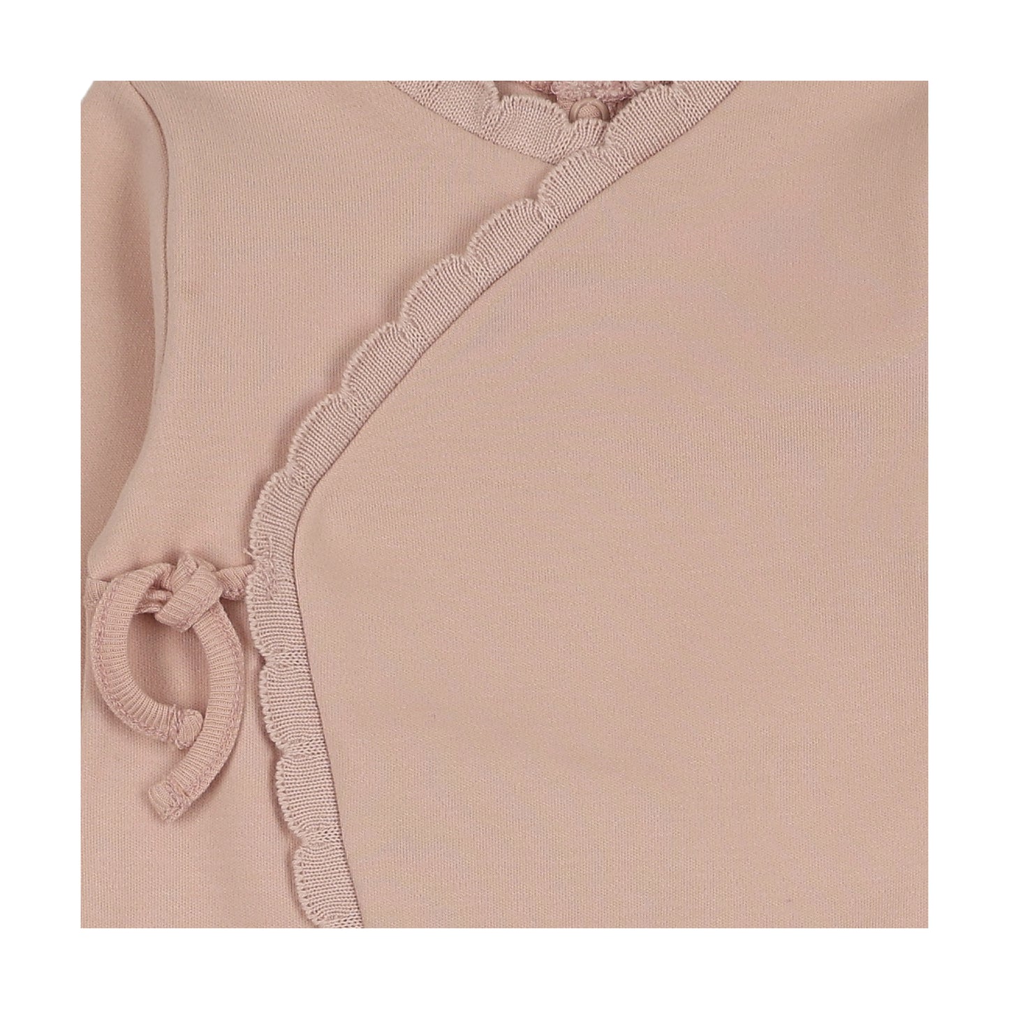 Mon Tresor Mon Tresor Knit Trim Wrap Footie & Hat Set- Pink Whip