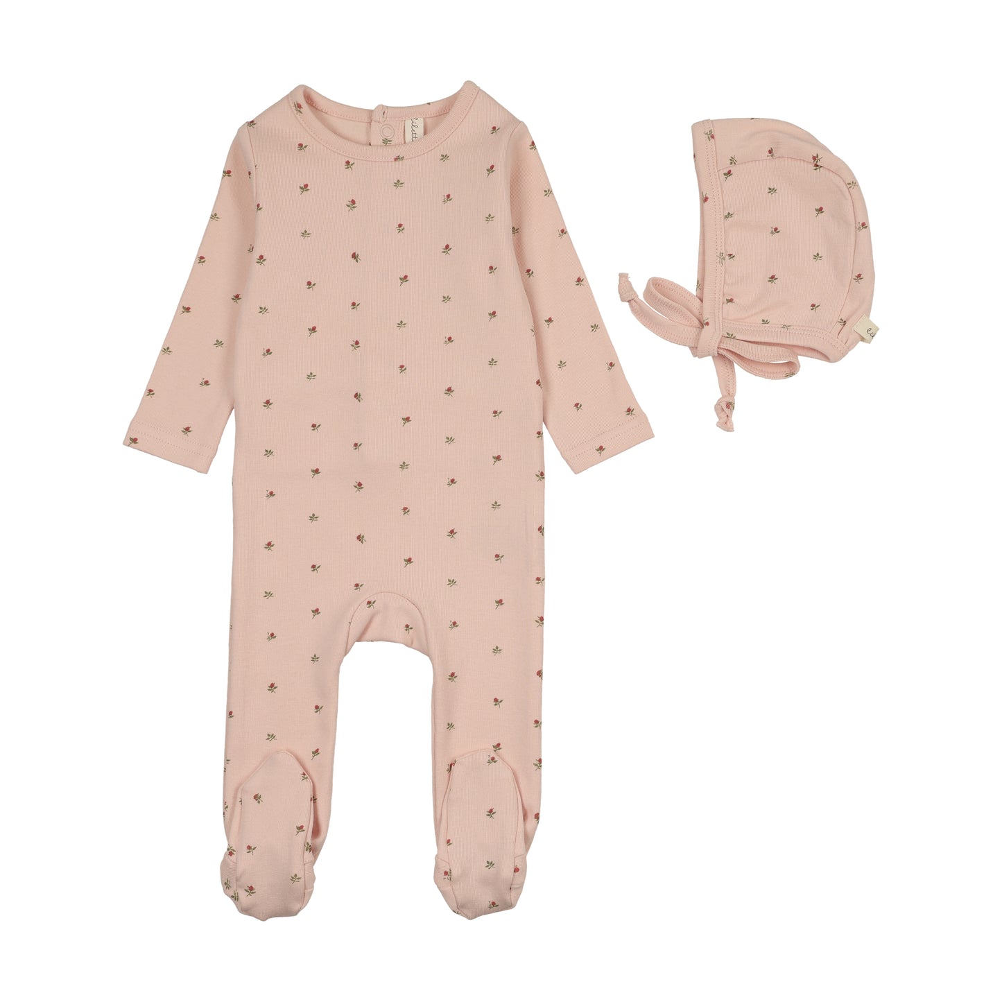 Lilette Bitsy Floral Footie Set - Pale Pink
