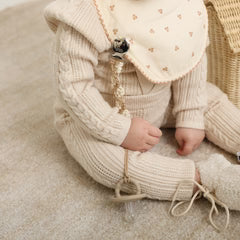 Adora Lily Pacifier Clip - Saddle