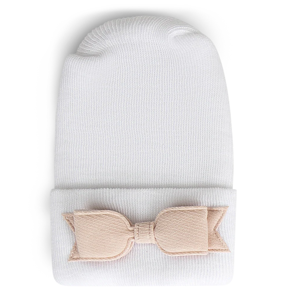 Adora Hospital Hat - Linen Petal Bow