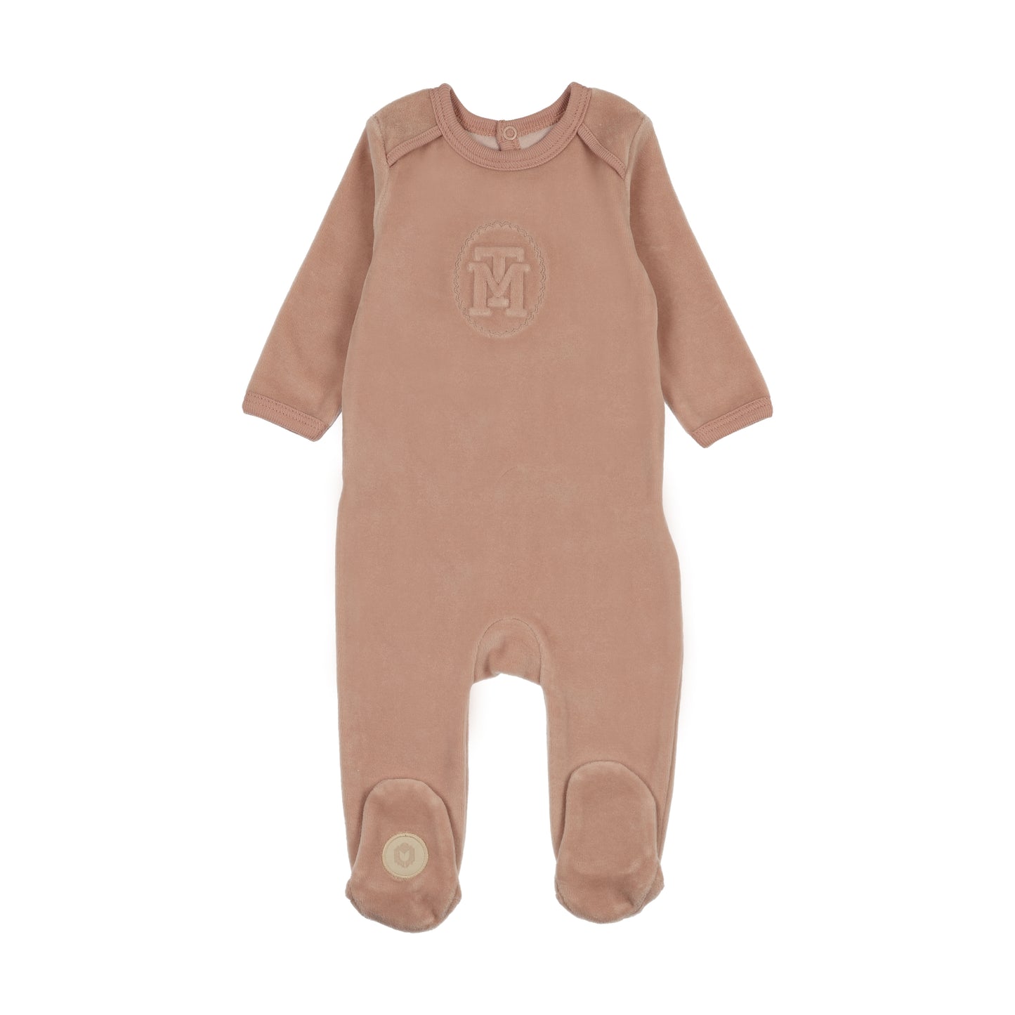 Mon Tresor MT Embossed Footie-Blush