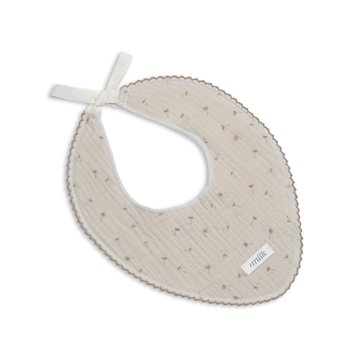 Milk Denmark Muslin Bib - Wildflower Taupe