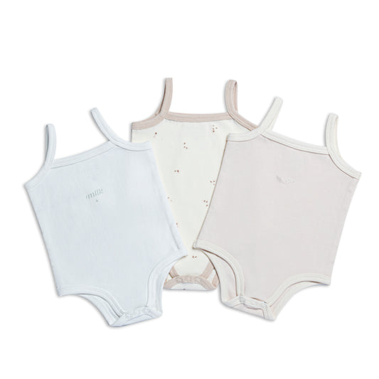 Milk Denmark Baby Girl Onesies 3 Pack