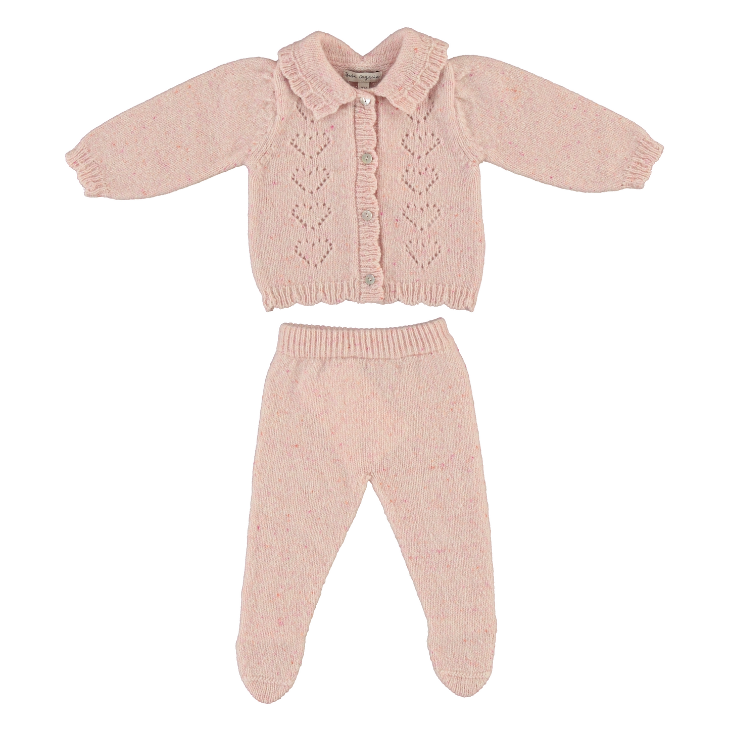 Bebe Organic Monna Baby Cardigan Set - Pink