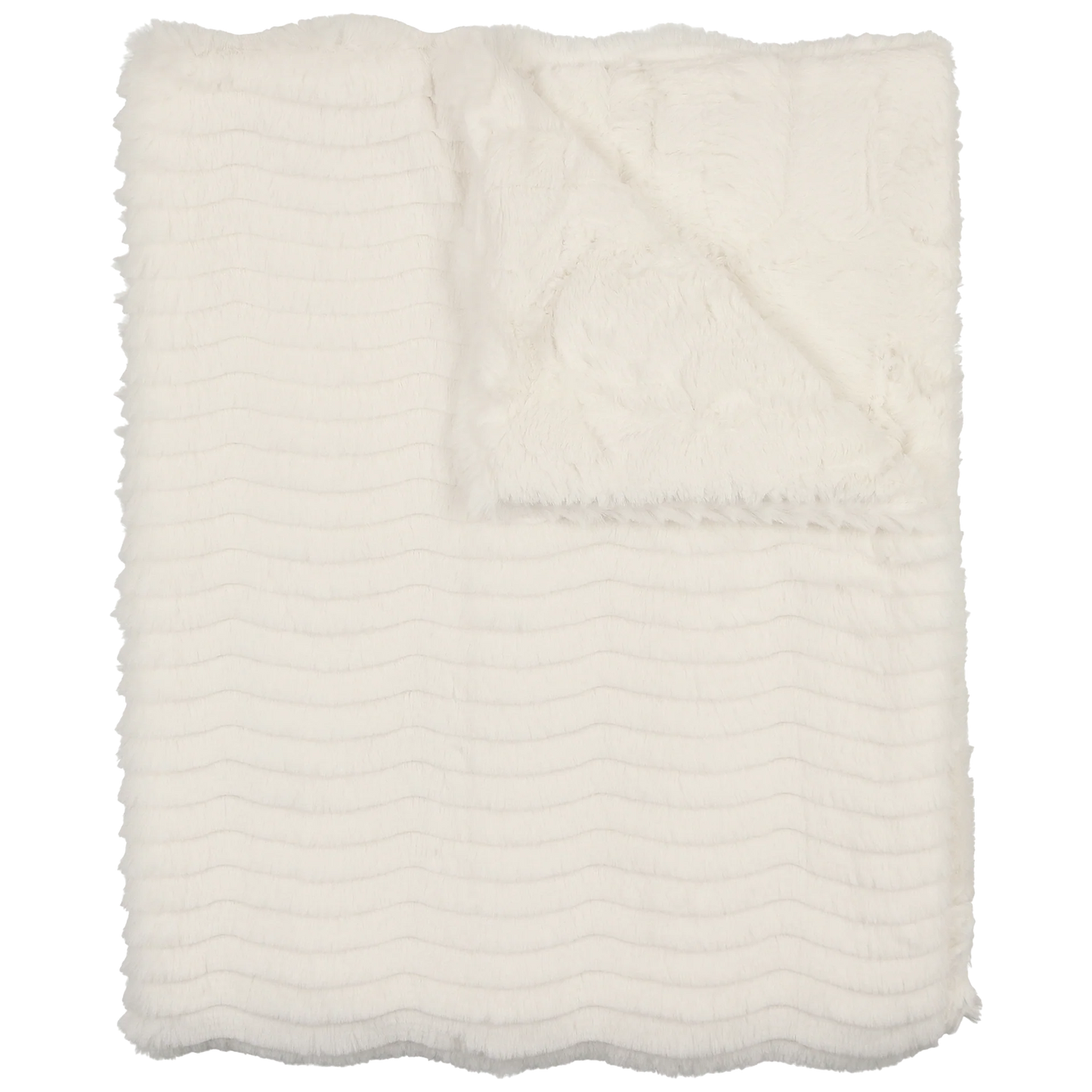 Peluche Lux Fur Blankets - Natural Wave and Natural