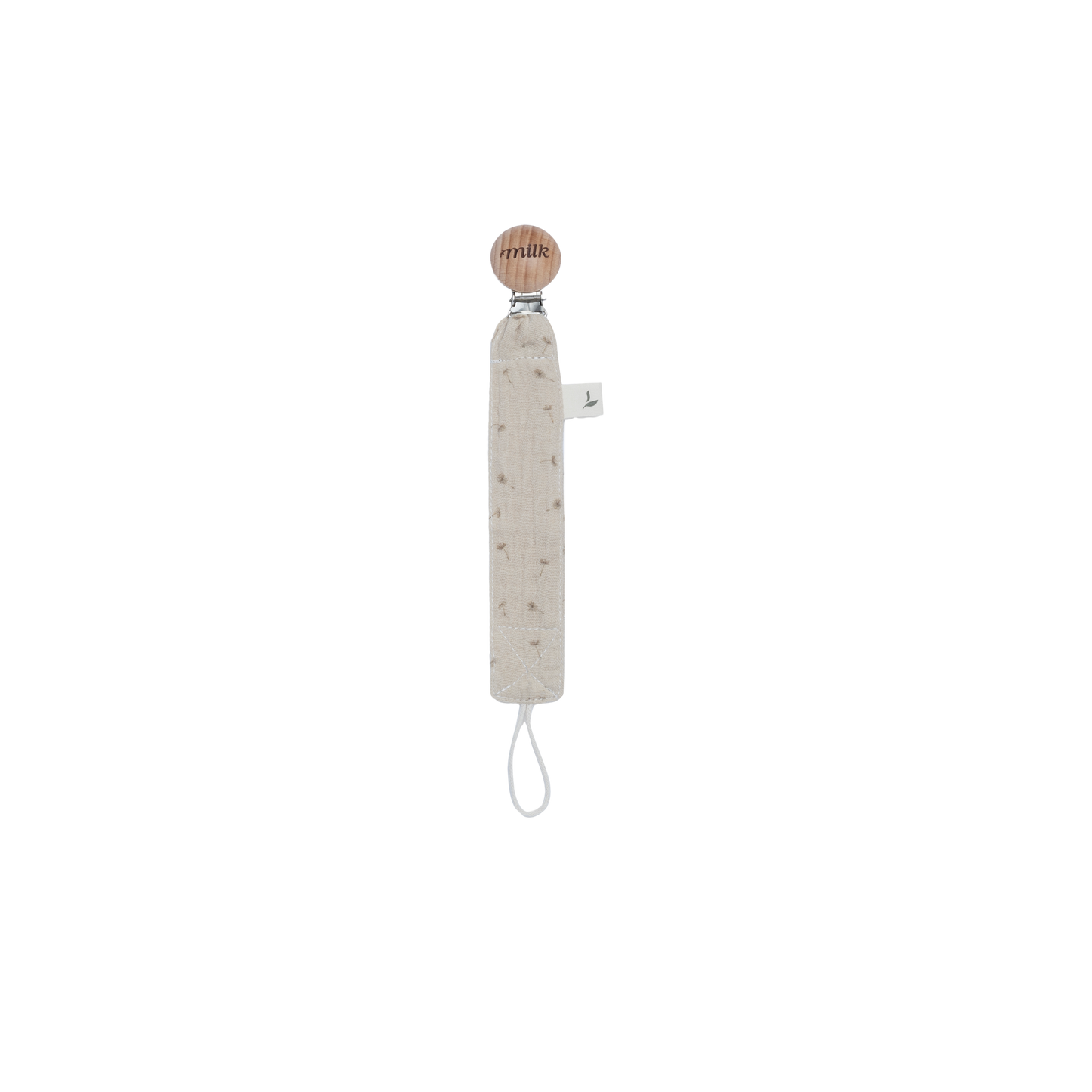 Milk Denmark Muslin Paci Clip - Wildflower Taupe