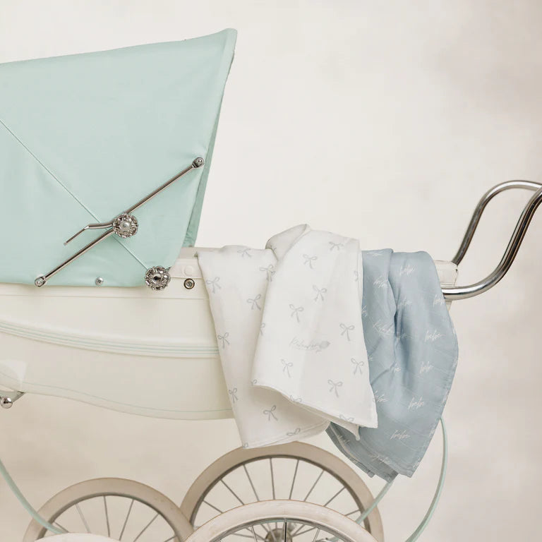 Peluche Bebe/Bows Swaddle - 2 pack - Blue